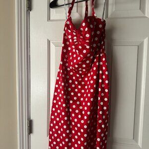 Vintage Betsey Johnson Halter Neck Polka Dot Dress